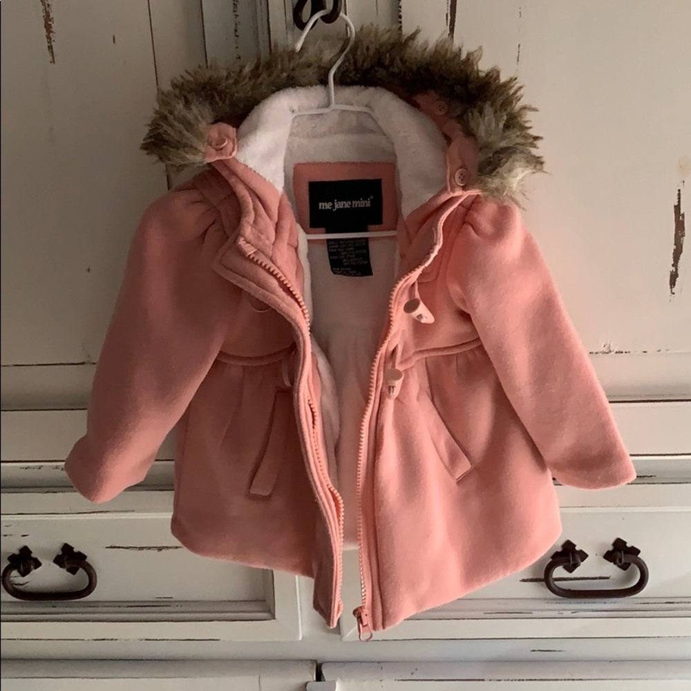 Blush Toggle Coat With Hood